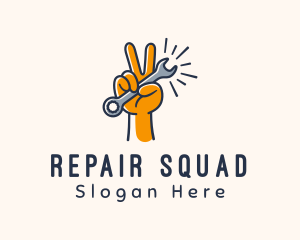 Wrench Repair Fix logo design