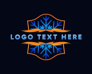 HVAC Snowflake Flame logo