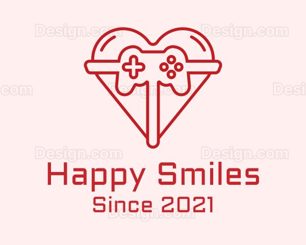 Minimalist Heart Gamer Logo