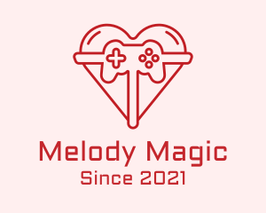 Minimalist Heart Gamer  logo