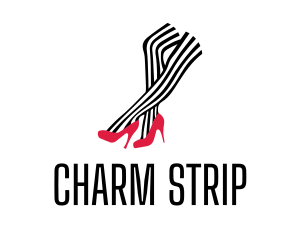 Stripe Stockings Female Boutique logo design