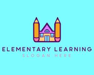 School Learning Pencil logo design