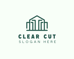 Simple Green House  logo design