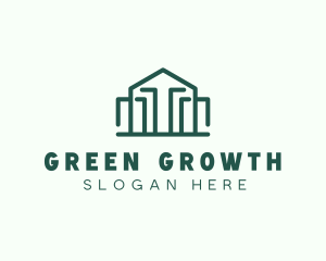 Simple Green House  logo design