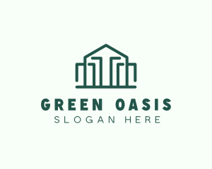 Simple Green House  logo design