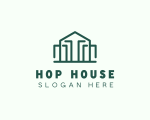 Simple Green House  logo design