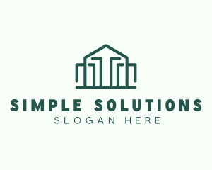 Simple Green House  logo design