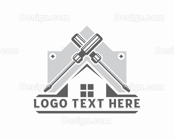 Handyman Maintenance Screwdriver Logo