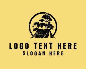 Rustic Campground Scene Logo