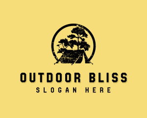 Rustic Campground Scene logo design