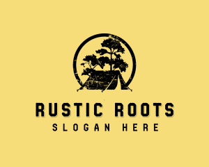 Rustic Campground Scene logo design