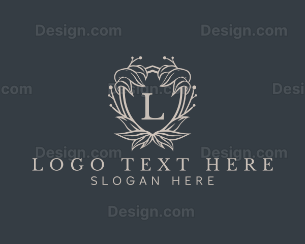 Elegant Wreath Shield Logo