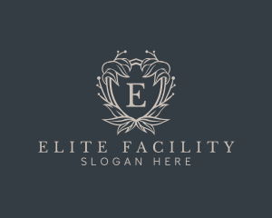 Elegant Wreath Shield logo design