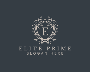 Elegant Wreath Shield logo design