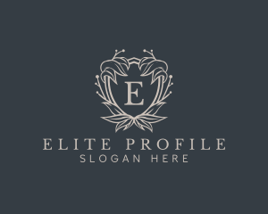 Elegant Wreath Shield logo design