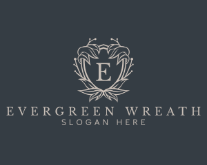 Elegant Wreath Shield logo design