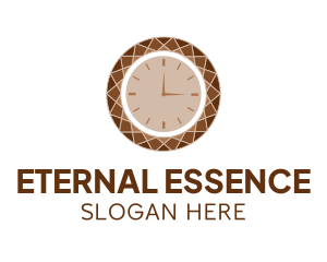 Brown Gemstone Clock logo