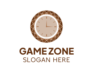 Brown Gemstone Clock logo