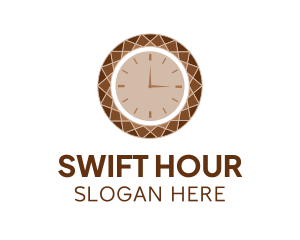 Brown Gemstone Clock logo