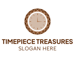 Brown Gemstone Clock logo