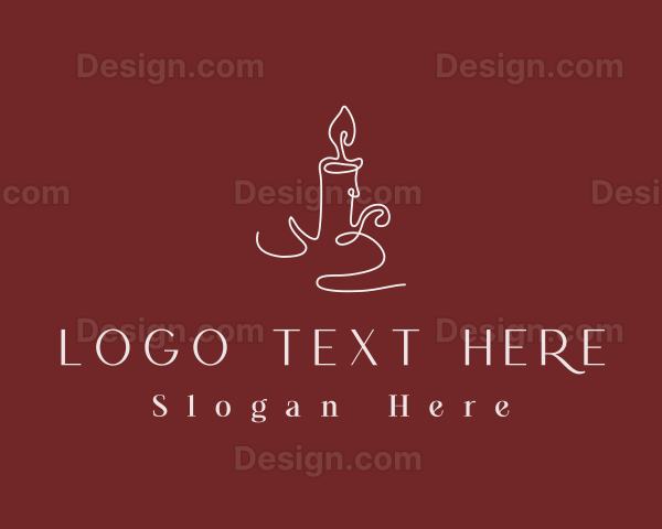 Elegant Candle Flame Logo