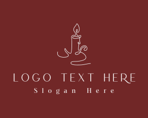 Elegant Candle Flame logo