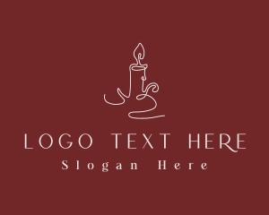 Elegant Candle Flame Logo
