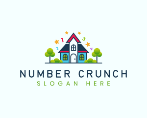 Kindergarten Preschool Math logo design