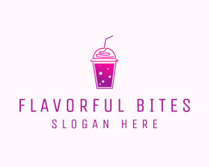 Flavored Juice Smoothie logo design