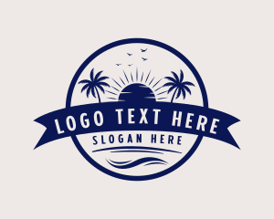 Ocean Beach Palm Tree logo