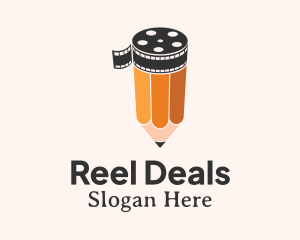 Pencil Film Reel  logo design