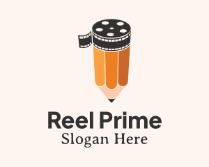 Pencil Film Reel  logo design