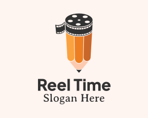 Pencil Film Reel  logo design