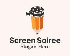 Pencil Film Reel  logo design