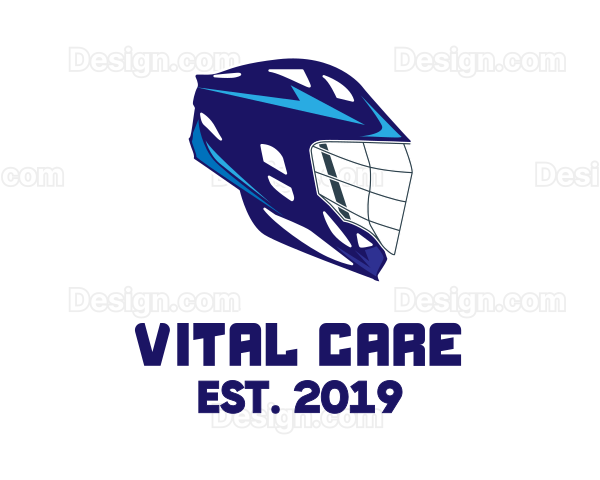 Blue Lacrosse Helmet Logo
