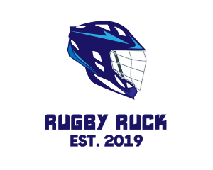 Blue Lacrosse Helmet  logo