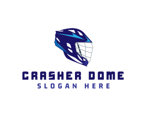 Blue Lacrosse Helmet  logo