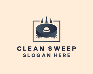 Robot Vacuum Cleaning logo design