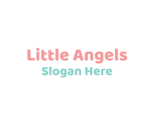 Cute Baby Text Font Logo