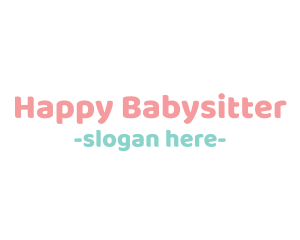 Cute Baby Text Font logo design