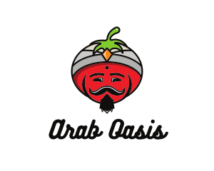 Tomato Turban Mustache logo design