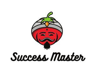 Tomato Turban Mustache logo design