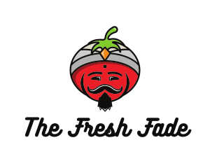 Tomato Turban Mustache logo design