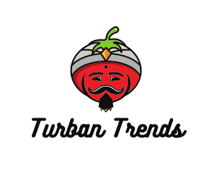 Tomato Turban Mustache logo design