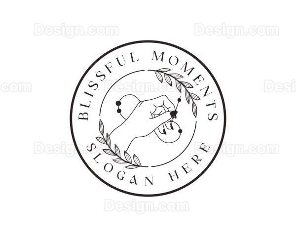 Hand Needle Bead Sewing Logo