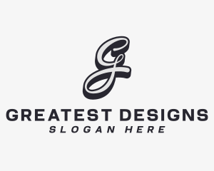 Cursive Apparel Letter G logo design