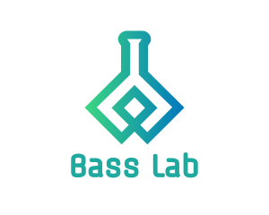 Modern Flask Laboratory  logo design