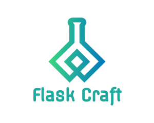 Modern Flask Laboratory  logo design