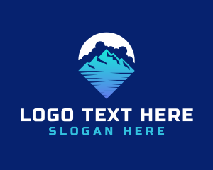 Glacier - Travel Mountain Summit logo design