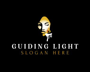 Candle Light Woman logo design